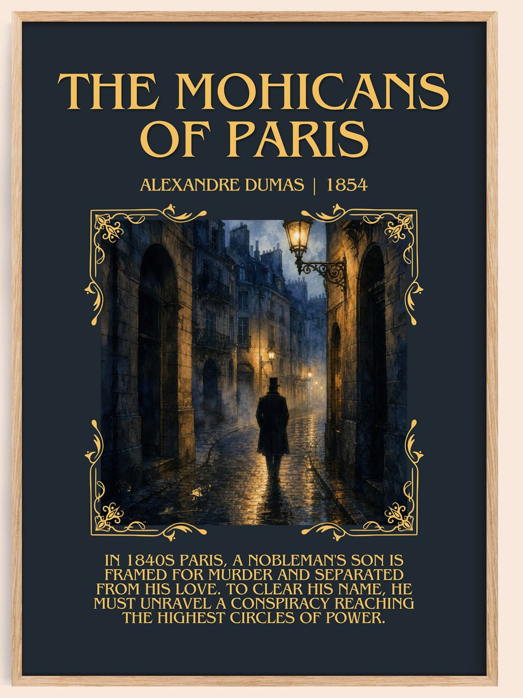 The Mohicans Of Paris Minimalist Book Poster by Alexandre Dumas – book poster