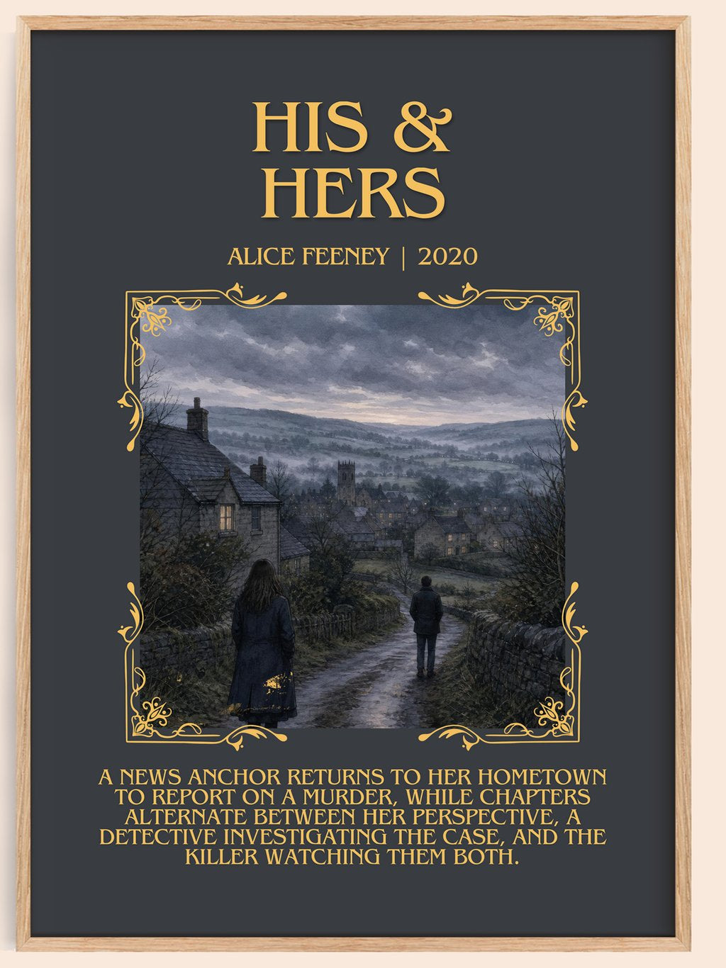His & Hers Minimalist Book Poster by Alice Feeney – book poster