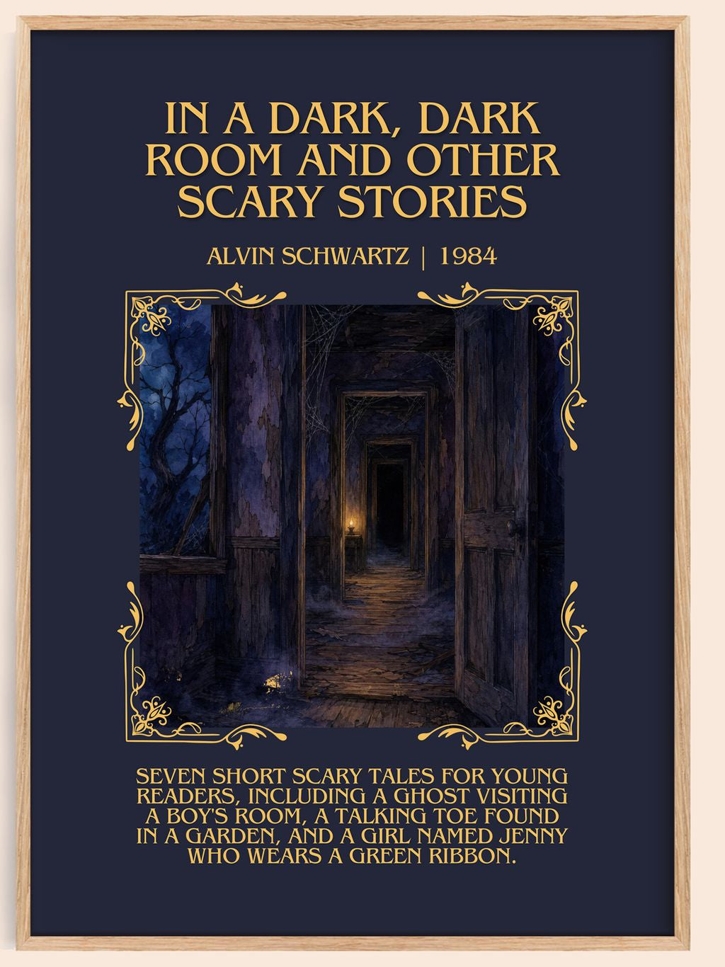 In A Dark, Dark Room And Other Scary Stories Minimalist Book Poster – – book poster