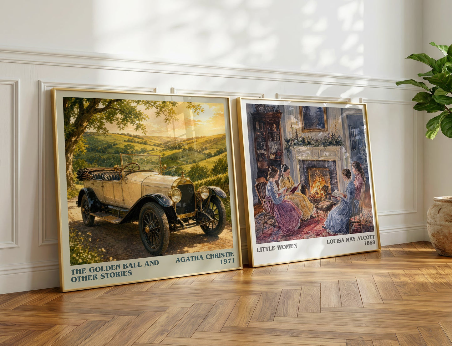 The Golden Ball And Other Stories literary print on bookshelf – Agatha Christie fan gift