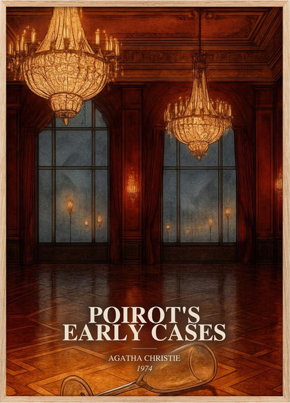 Poirot's Early Cases Book Watercolour Illustration by Agatha Christie