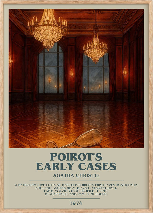 Poirot's Early Cases Bookish Wall Art by Agatha Christie