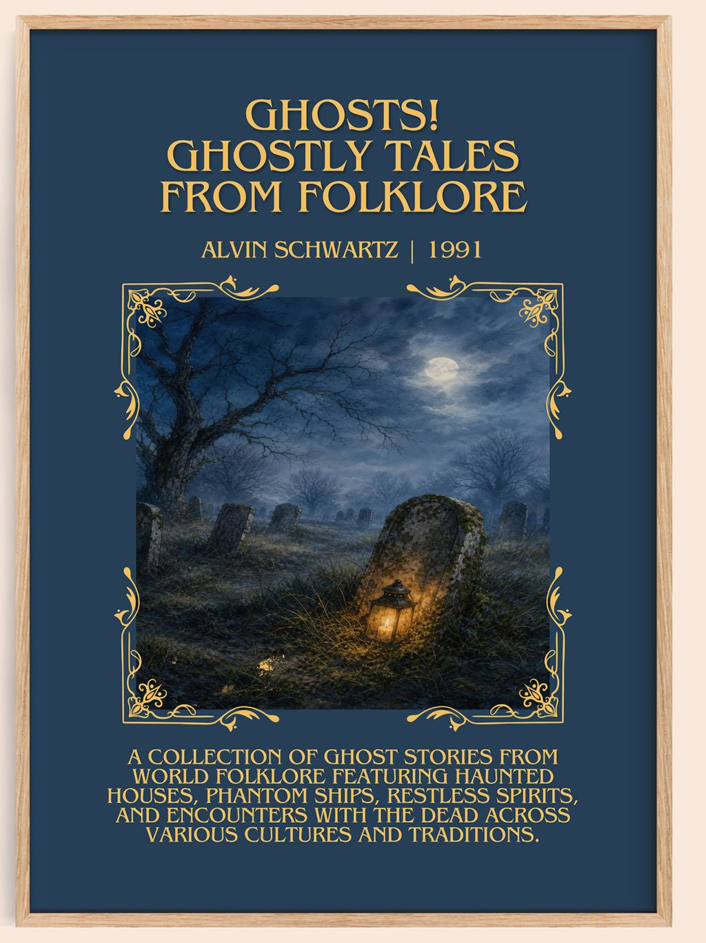 Ghosts! Ghostly Tales From Folklore Minimalist Book Poster – book poster
