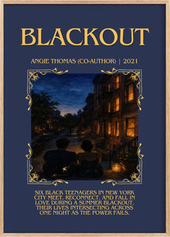 Blackout Minimalist Book Poster by Angie Thomas (Co-Author)