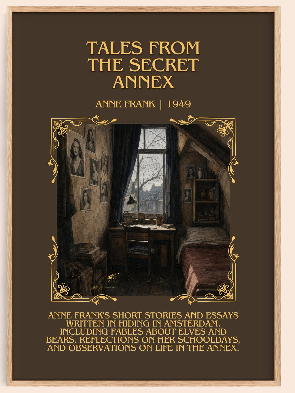 Tales From The Secret Annex Minimalist Book Poster by Anne Frank – book poster