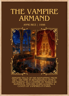 The Vampire Armand Minimalist Book Poster by Anne Rice