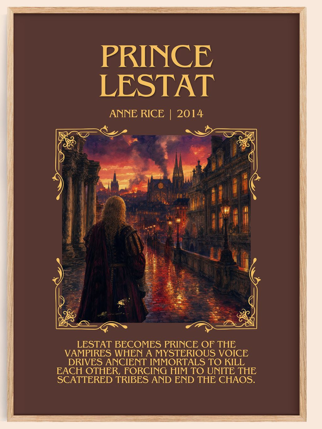 Prince Lestat Minimalist Book Poster by Anne Rice – book poster