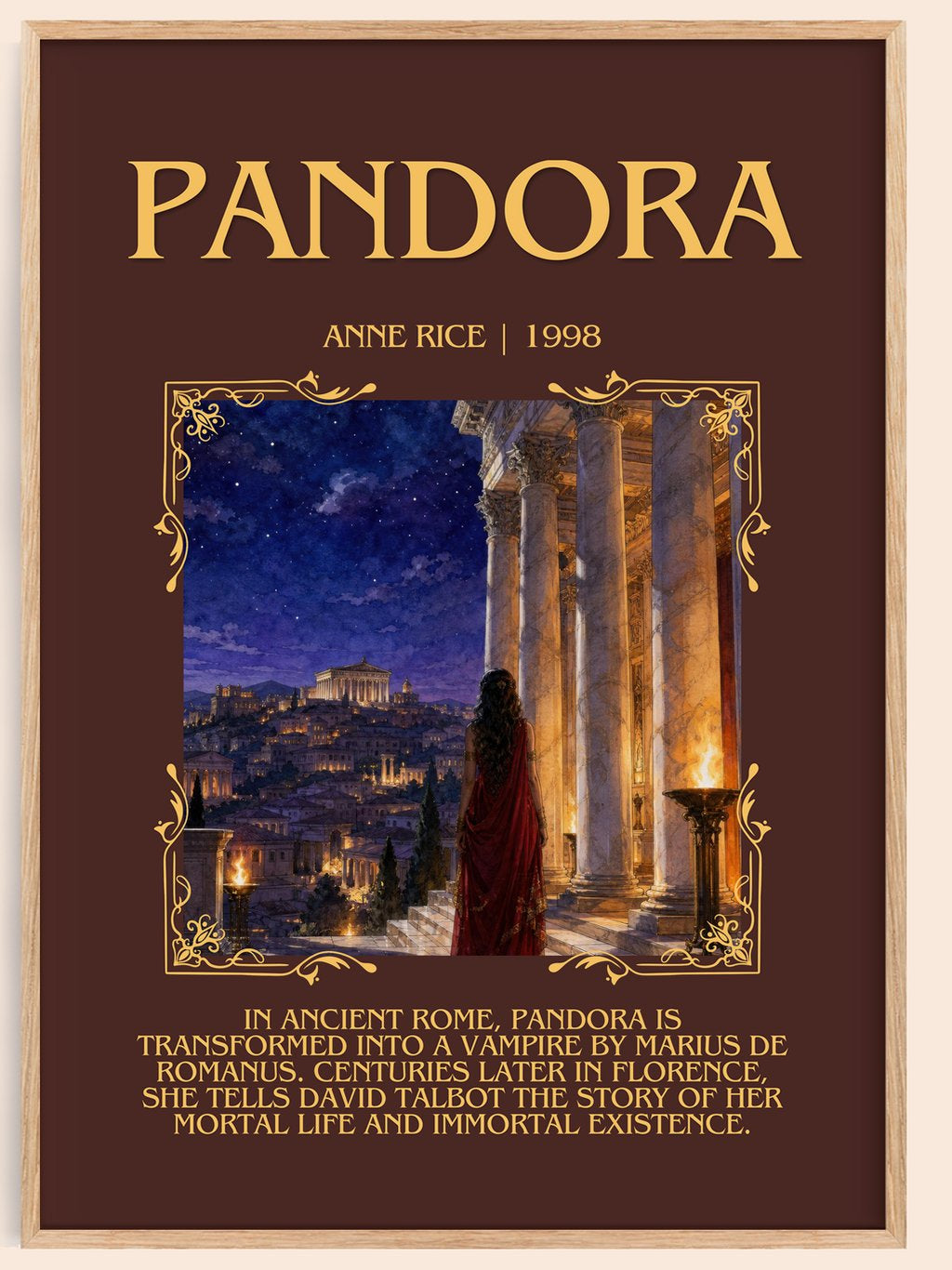Pandora Minimalist Book Poster by Anne Rice – book poster