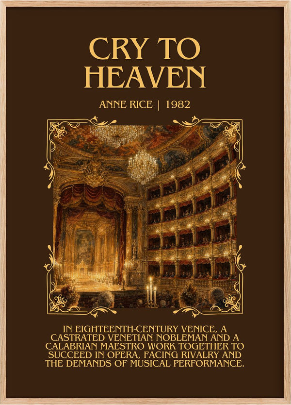Cry To Heaven Minimalist Book Poster by Anne Rice