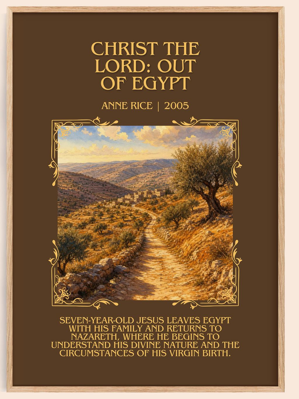 Christ The Lord: Out Of Egypt Minimalist Book Poster by Anne Rice – book poster