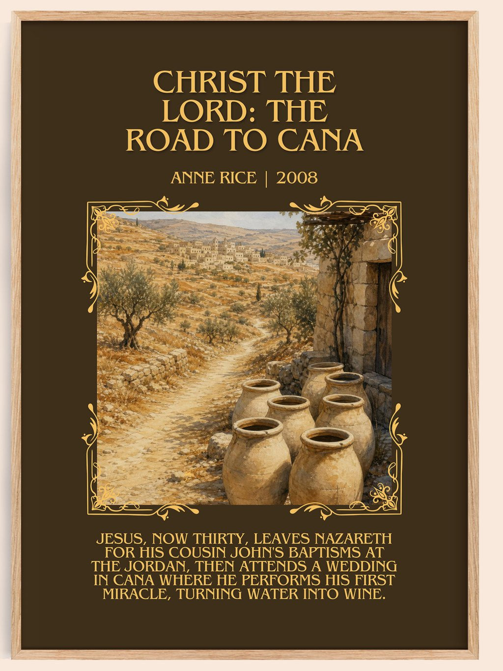 Christ The Lord: The Road To Cana Minimalist Book Poster by Anne Rice – book poster