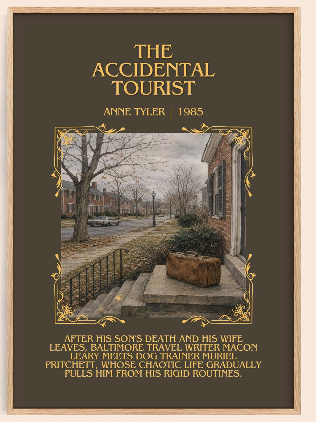 The Accidental Tourist Minimalist Book Poster by Anne Tyler – book poster