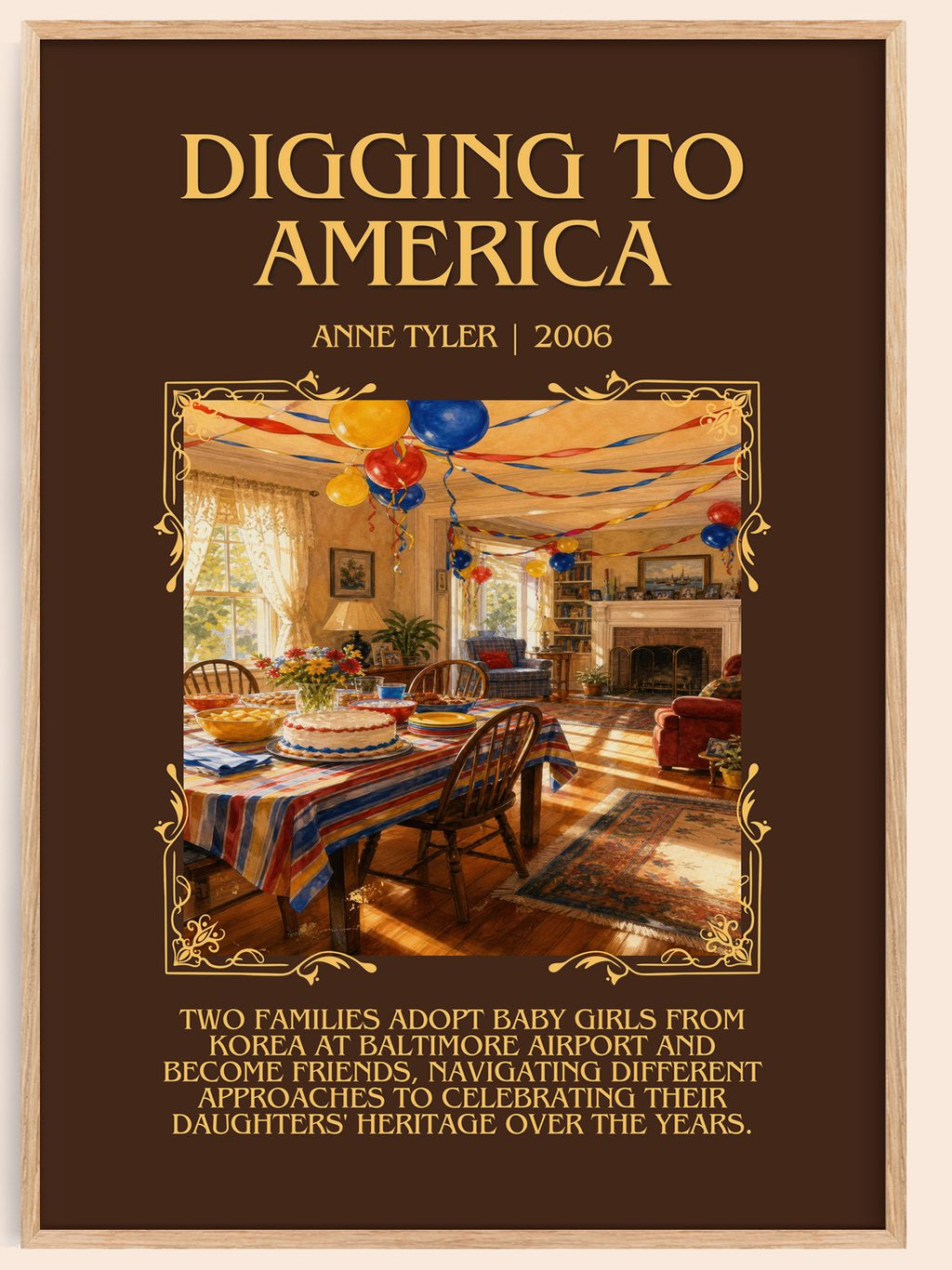 Digging To America Minimalist Book Poster by Anne Tyler – book poster