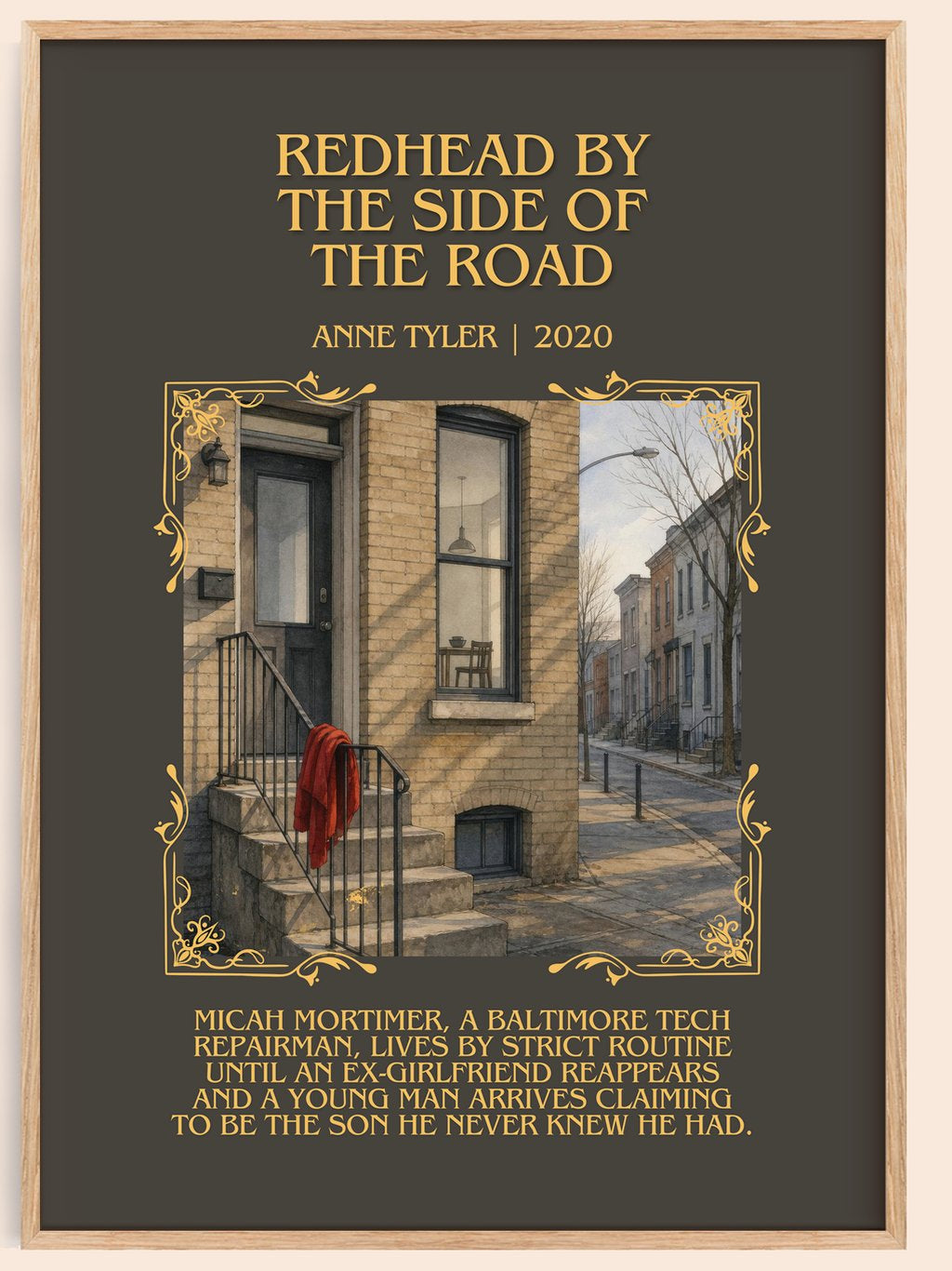 Redhead By The Side Of The Road Minimalist Book Poster by Anne Tyler – book poster