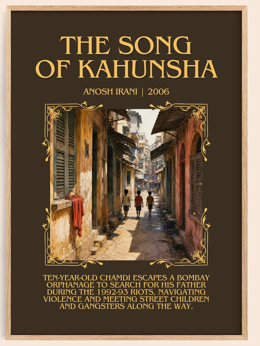 The Song Of Kahunsha Minimalist Book Poster by Anosh Irani – book poster