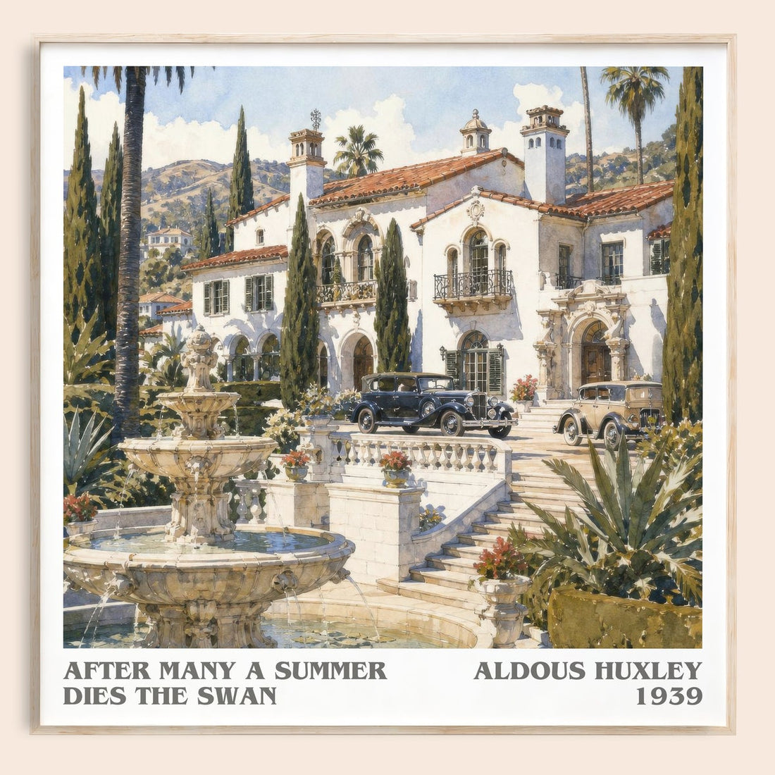 After Many A Summer Dies The Swan Literary Art Print by Aldous Huxley