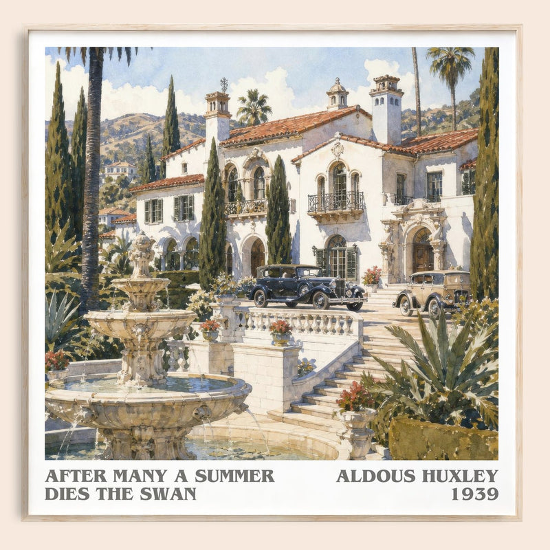 After Many A Summer Dies The Swan Literary Art Print by Aldous Huxley