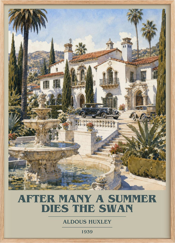 After Many A Summer Dies The Swan Book Cover Poster by Aldous Huxley