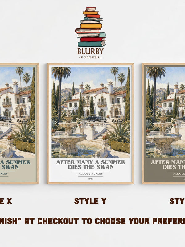 After Many A Summer Dies The Swan Book Cover Poster by Aldous Huxley