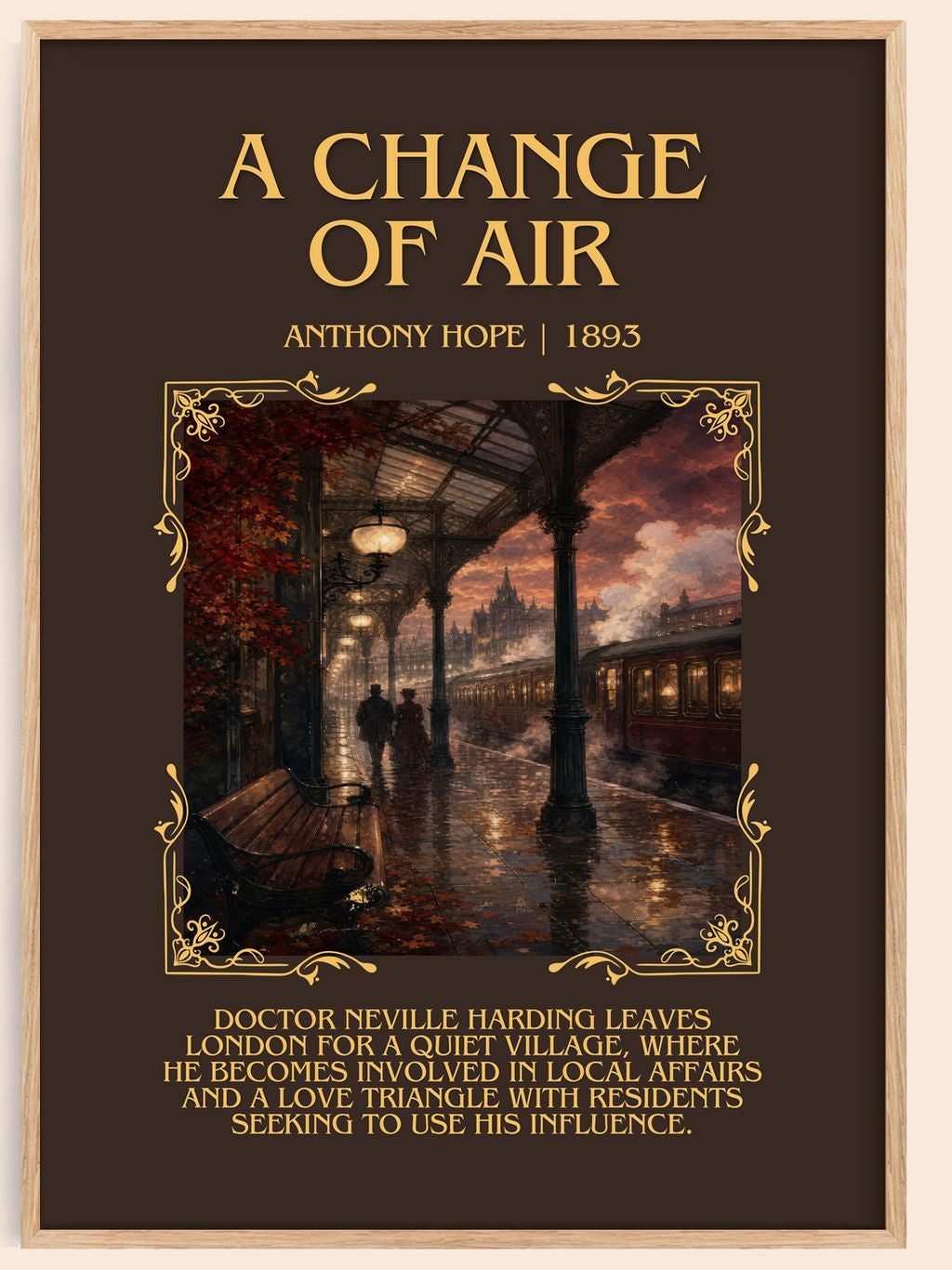 A Change Of Air Minimalist Book Poster by Anthony Hope – book poster