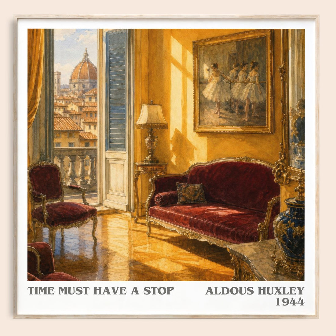 Time Must Have A Stop Literary Art Print by Aldous Huxley