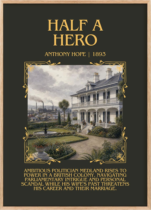 Half A Hero Minimalist Book Poster by Anthony Hope
