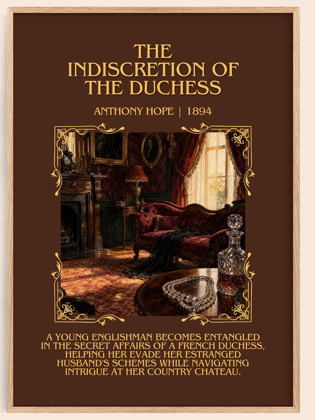 The Indiscretion Of The Duchess Minimalist Book Poster by Anthony Hope – book poster
