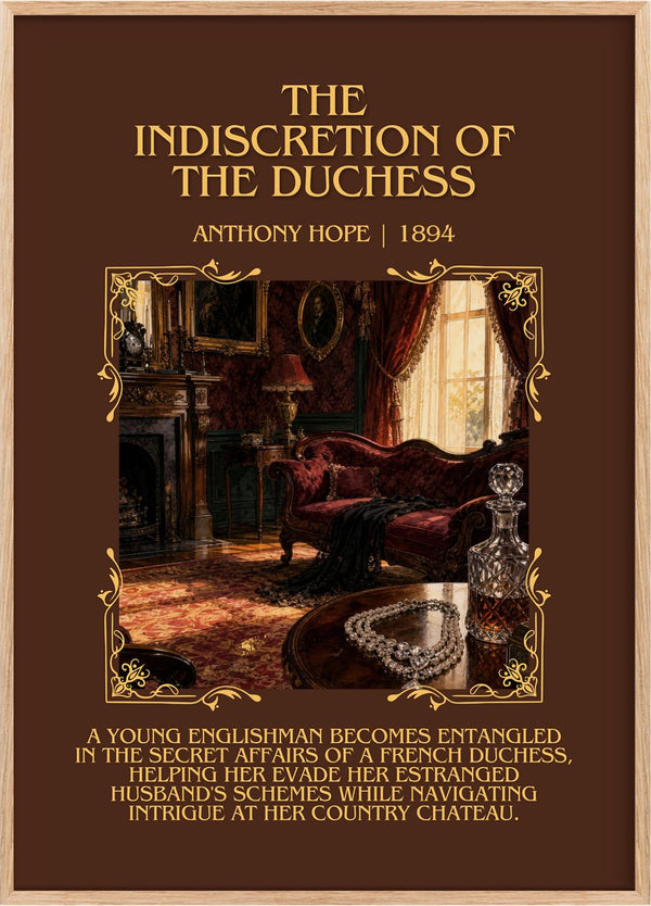 The Indiscretion Of The Duchess Minimalist Book Poster by Anthony Hope
