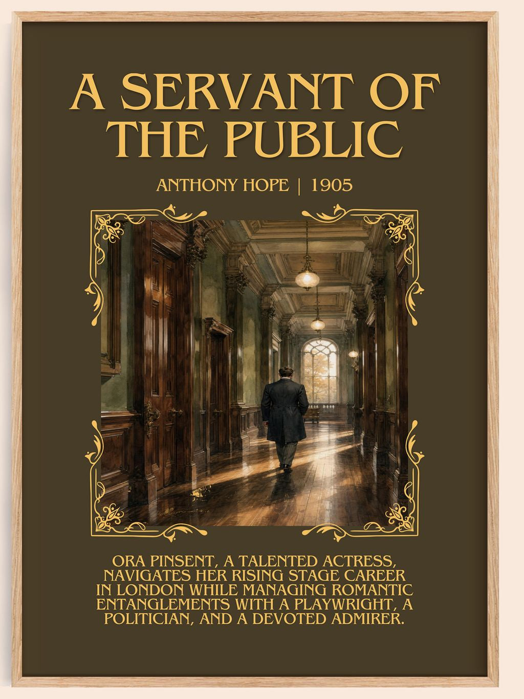 A Servant Of The Public Minimalist Book Poster by Anthony Hope – book poster