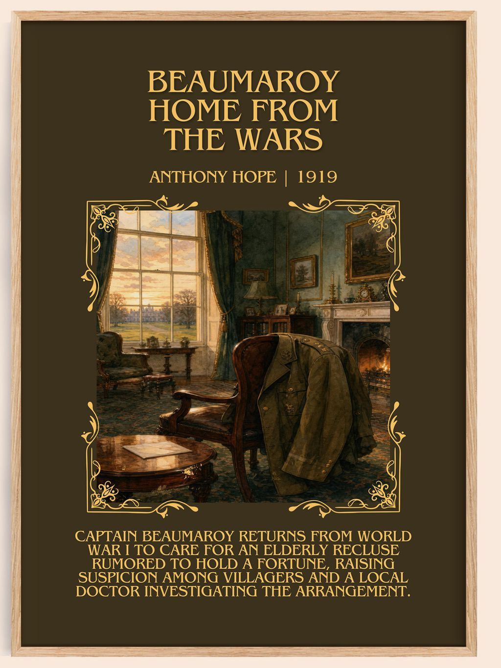 Beaumaroy Home From The Wars Minimalist Book Poster by Anthony Hope – book poster