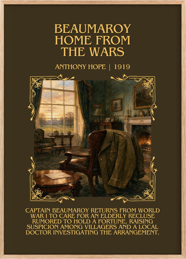 Beaumaroy Home From The Wars Minimalist Book Poster by Anthony Hope
