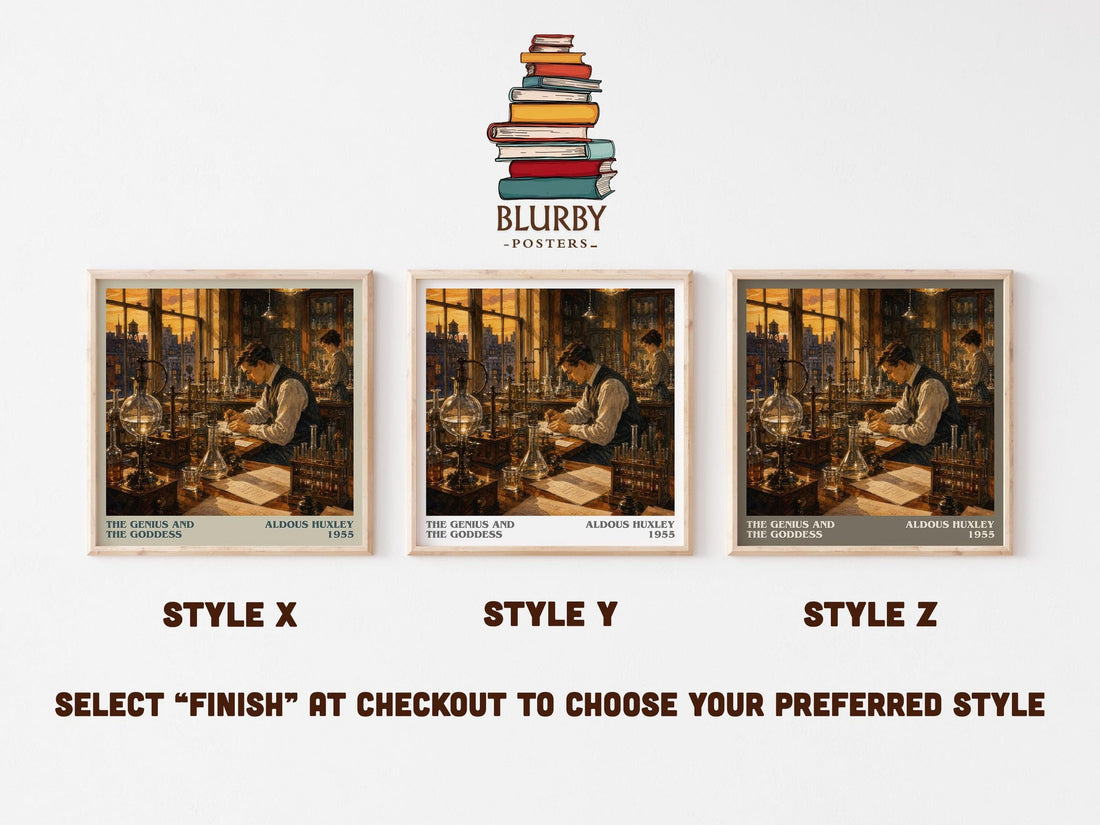 The Genius And The Goddess Literary Art Print by Aldous Huxley (mockup)