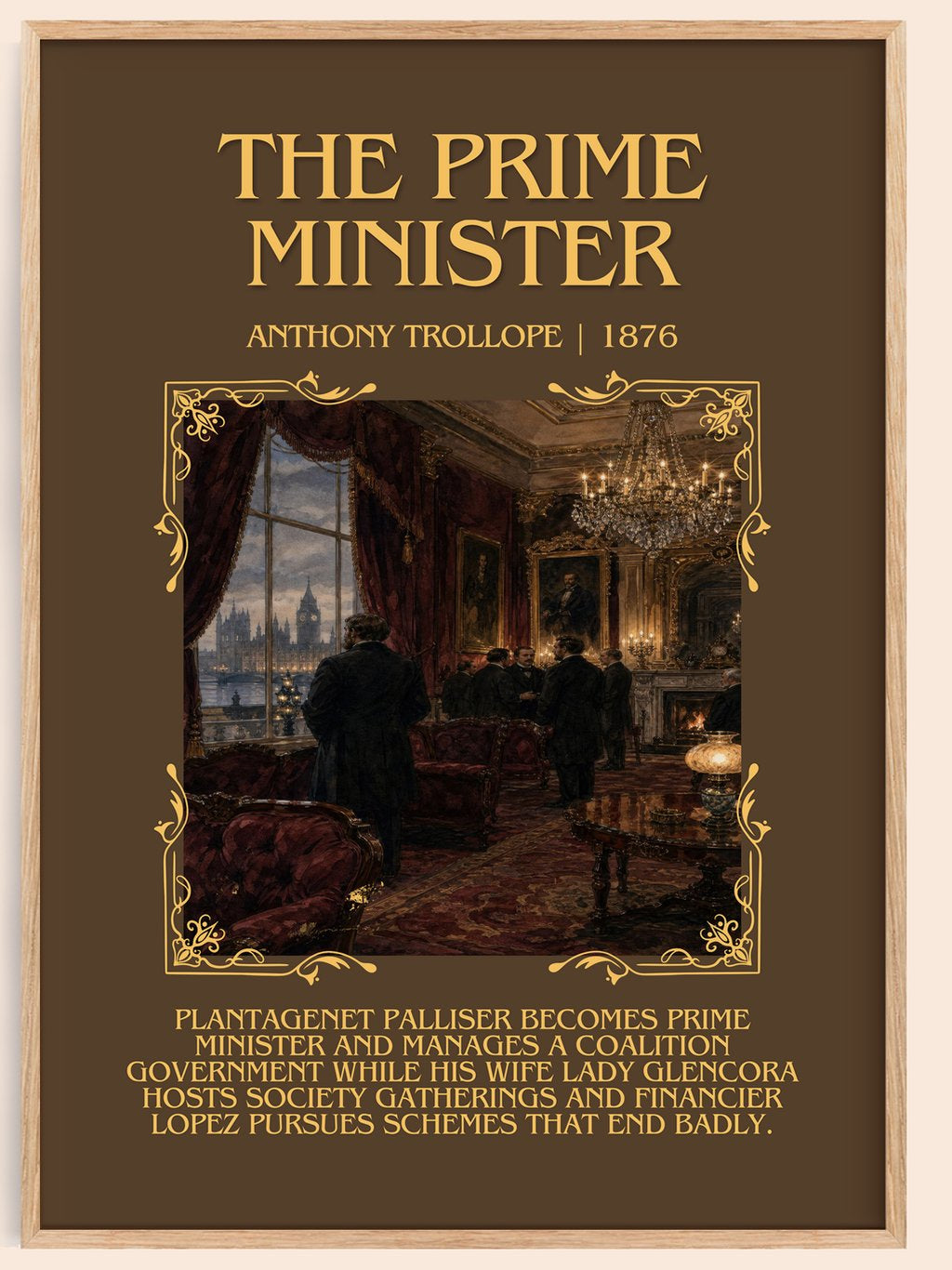 The Prime Minister Minimalist Book Poster by Anthony Trollope – book poster
