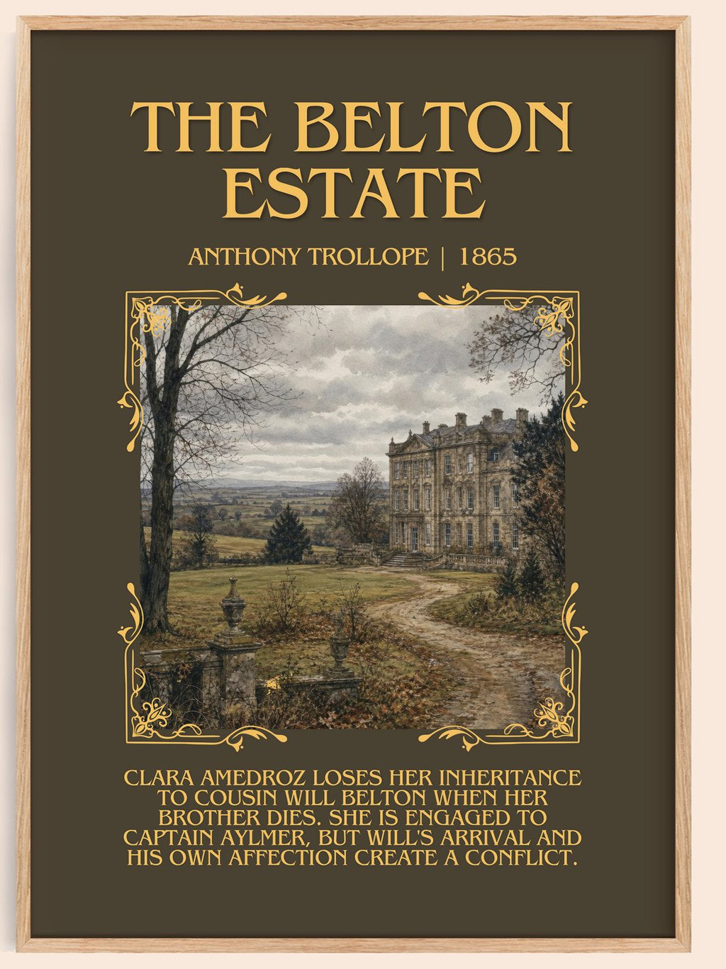 The Belton Estate Minimalist Book Poster by Anthony Trollope – book poster
