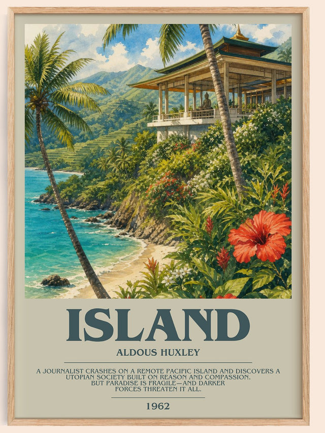 Island Bookish Wall Art by Aldous Huxley