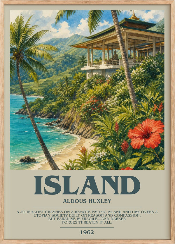 Island Bookish Wall Art by Aldous Huxley
