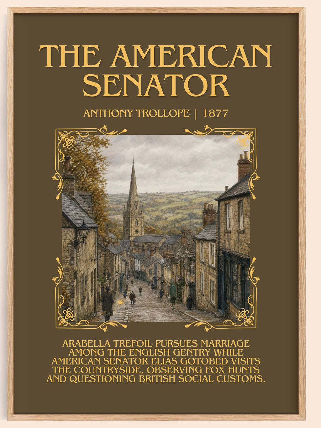 The American Senator Minimalist Book Poster by Anthony Trollope – book poster