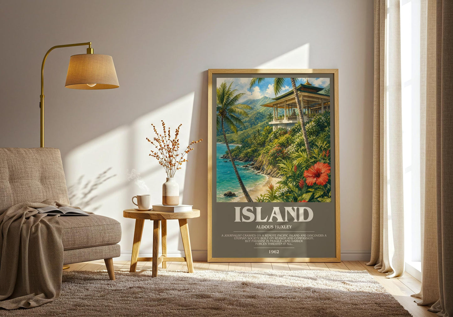 Island Bookish Wall Art by Aldous Huxley