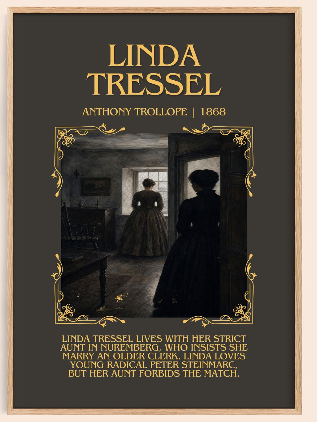 Linda Tressel Minimalist Book Poster by Anthony Trollope – book poster