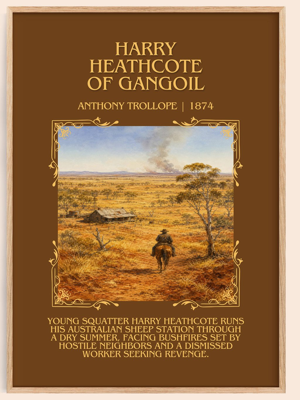 Harry Heathcote Of Gangoil Minimalist Book Poster by Anthony Trollope – book poster