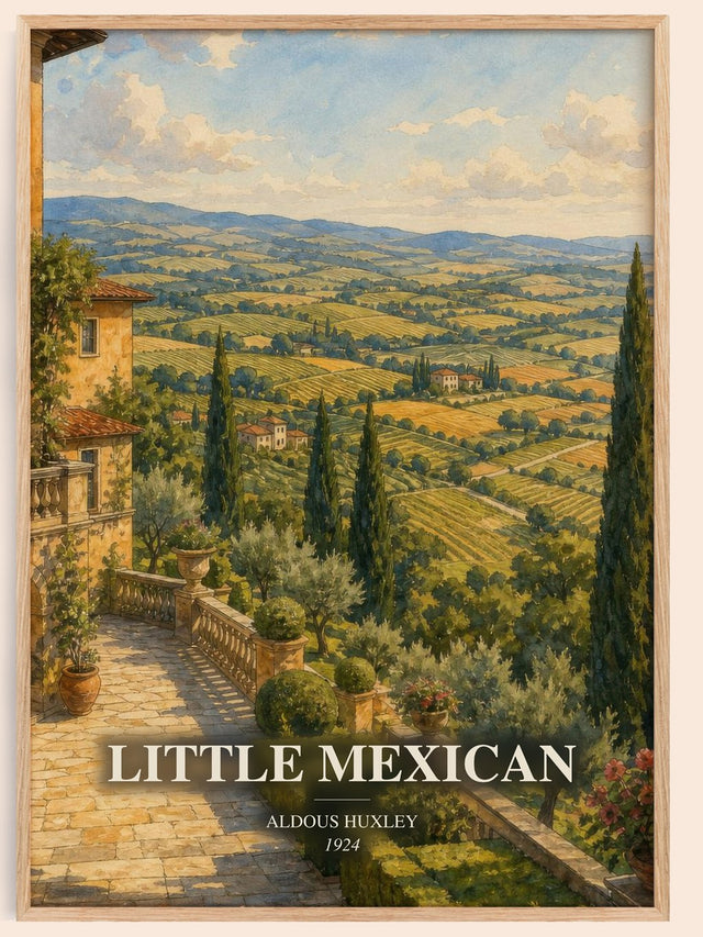 Little Mexican Book Watercolour Illustration by Aldous Huxley
