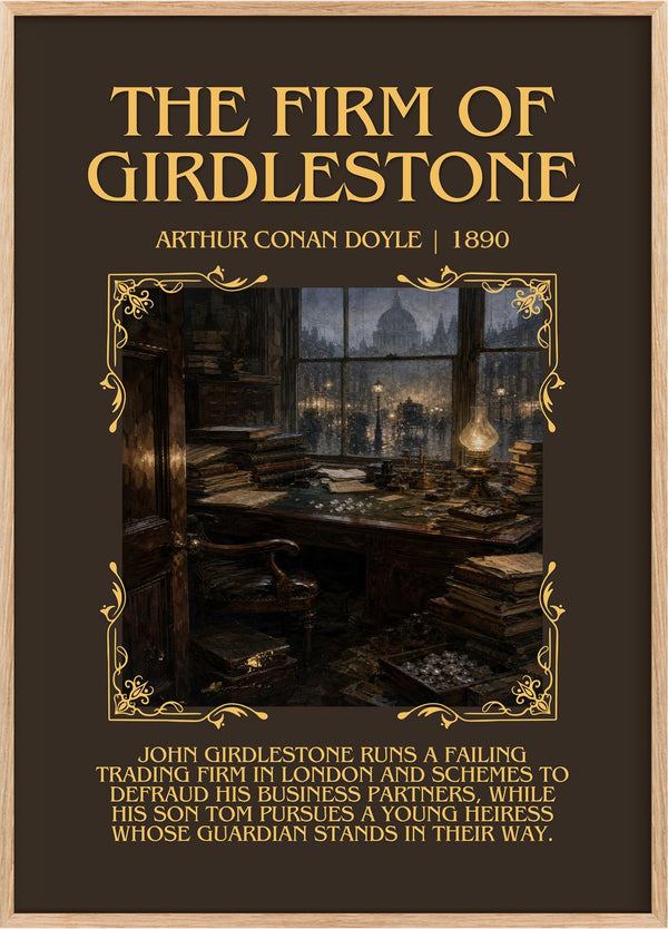 The Firm Of Girdlestone Minimalist Book Poster by Arthur Conan Doyle