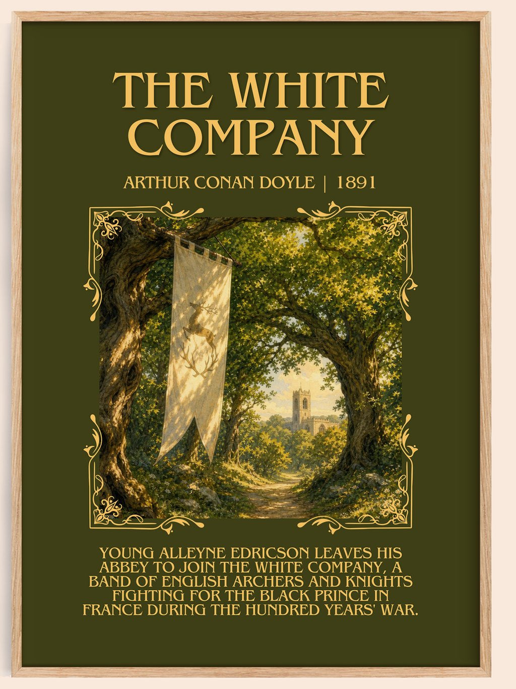 The White Company Minimalist Book Poster by Arthur Conan Doyle – book poster