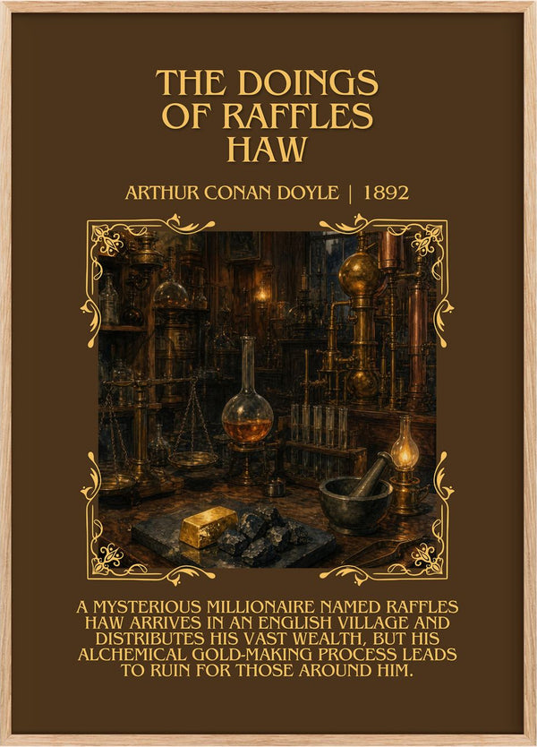 The Doings Of Raffles Haw Minimalist Book Poster by Arthur Conan Doyle