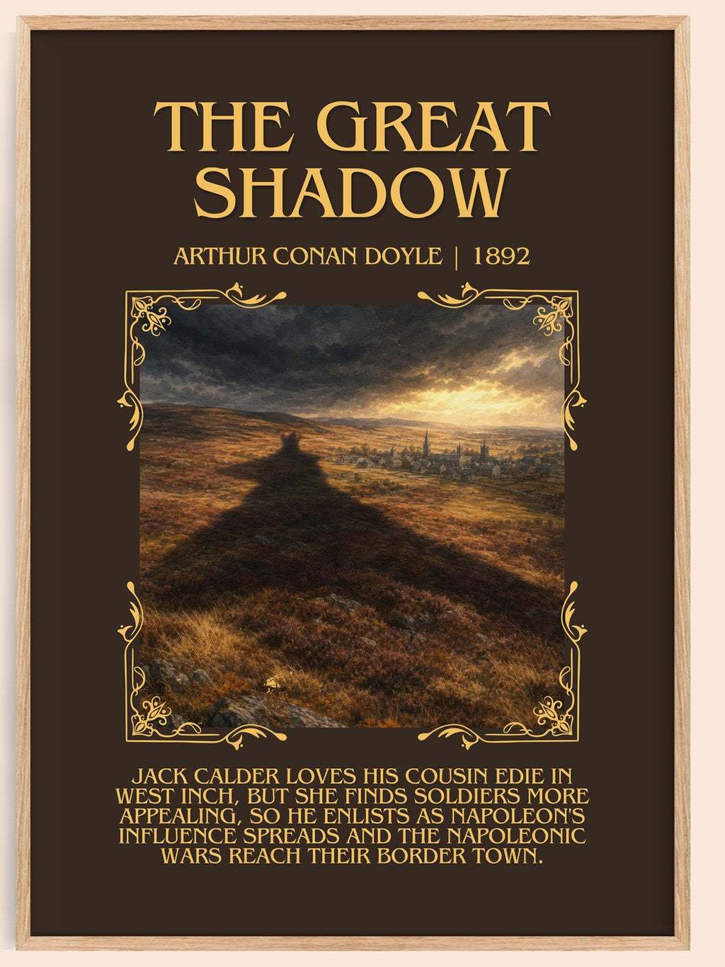 The Great Shadow Minimalist Book Poster by Arthur Conan Doyle – book poster
