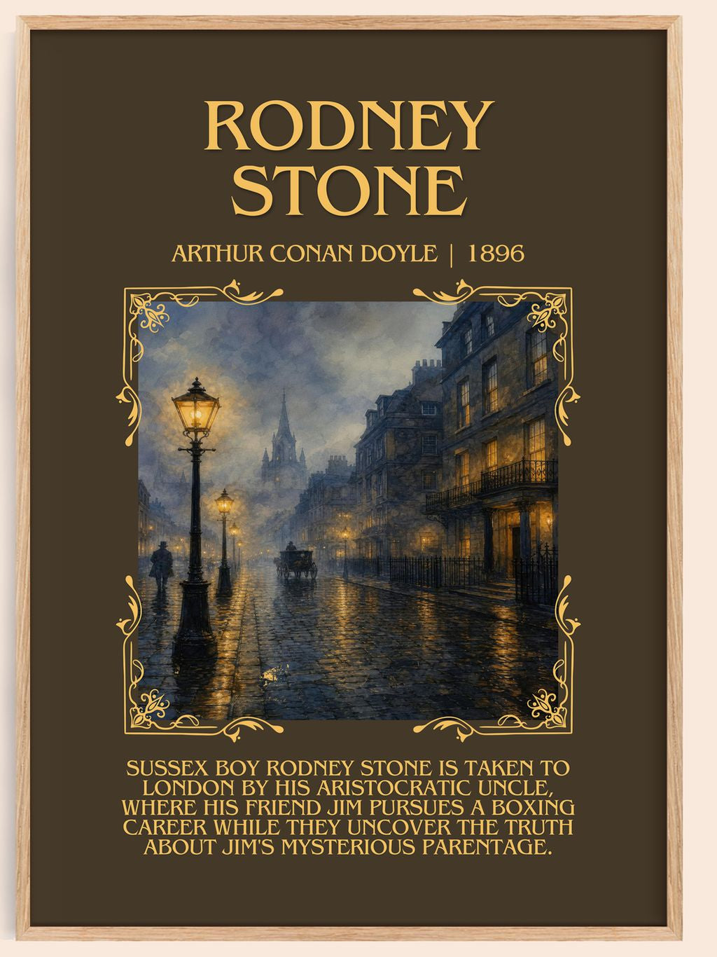 Rodney Stone Minimalist Book Poster by Arthur Conan Doyle – book poster
