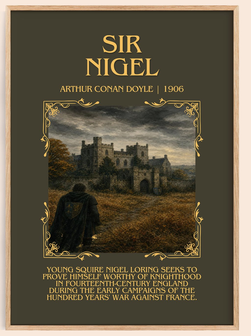 Sir Nigel Minimalist Book Poster by Arthur Conan Doyle – book poster