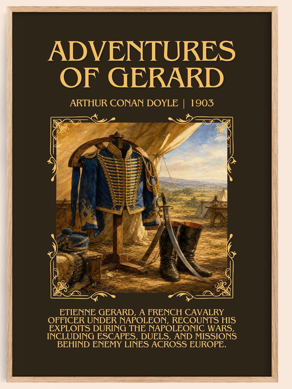 Adventures Of Gerard Minimalist Book Poster by Arthur Conan Doyle – book poster