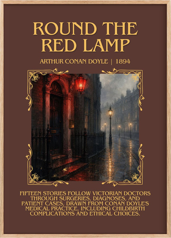 Round The Red Lamp Minimalist Book Poster by Arthur Conan Doyle