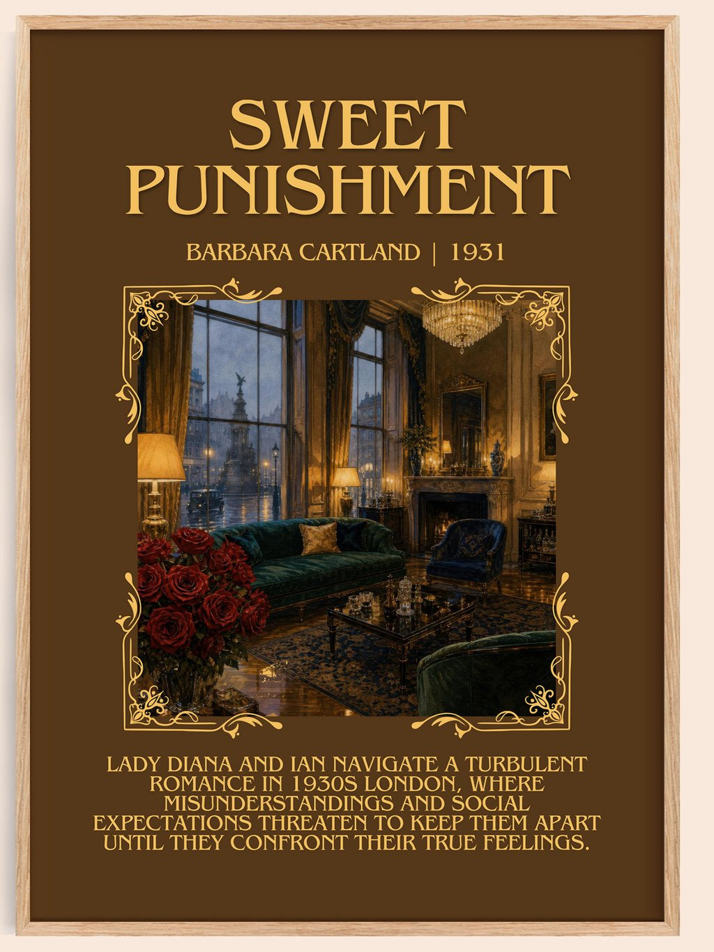 Sweet Punishment Minimalist Book Poster by Barbara Cartland – book poster